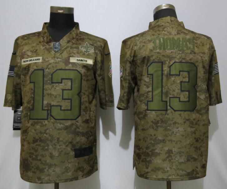 Men New Orleans Saints #13 Thomas Nike Camo Salute to Service Limited NFL Jerseys->new orleans saints->NFL Jersey